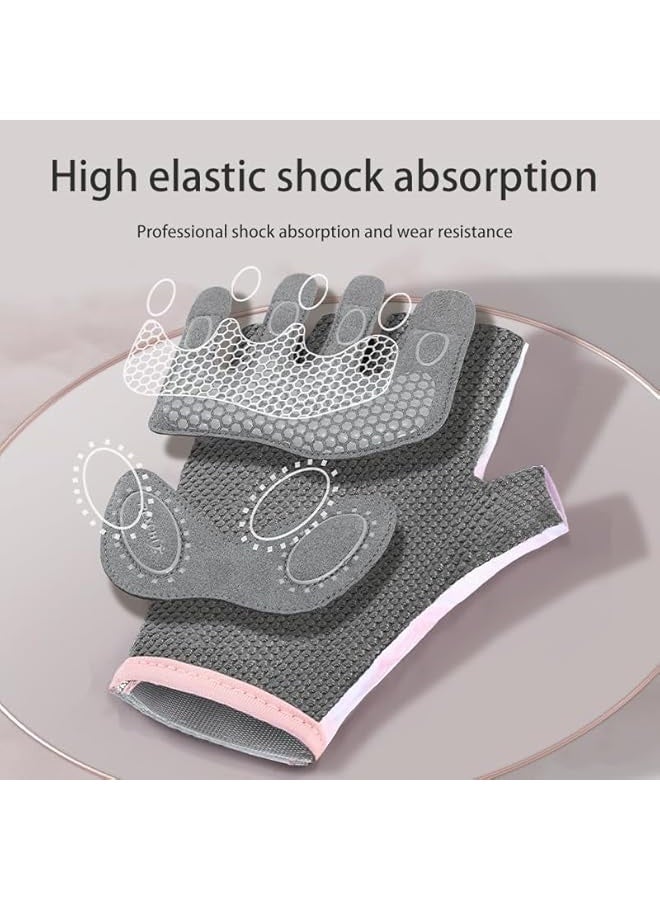 REXCHI Gym Gloves Women & Men - Breathable Workout Gloves Silicone Non-Slip Padded Palm, Enhanced Grip, Multi-purpose Exercise Gloves For Sport Training Cycling Weightlifting - Image 5