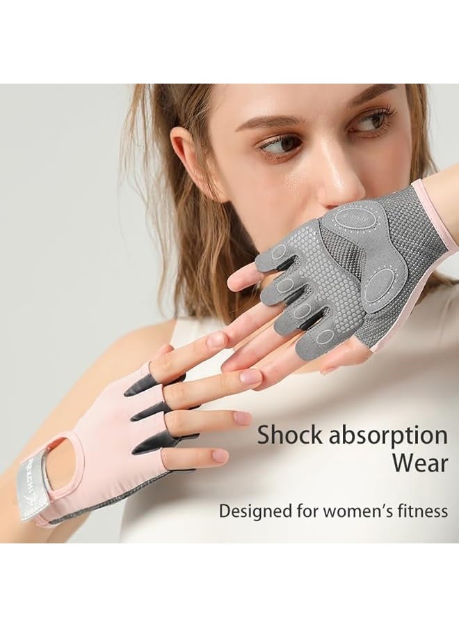 REXCHI Gym Gloves Women & Men - Breathable Workout Gloves Silicone Non-Slip Padded Palm, Enhanced Grip, Multi-purpose Exercise Gloves For Sport Training Cycling Weightlifting - Image 2