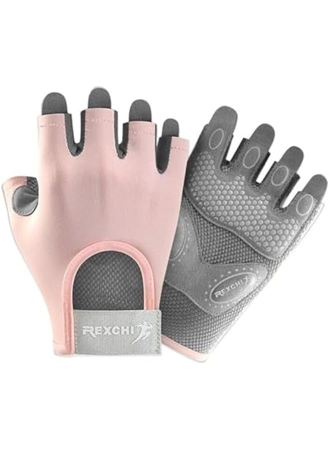 REXCHI Gym Gloves Women & Men - Breathable Workout Gloves Silicone Non-Slip Padded Palm, Enhanced Grip, Multi-purpose Exercise Gloves For Sport Training Cycling Weightlifting - Image 1