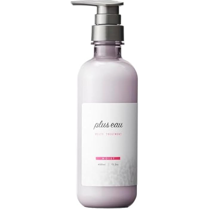 Plus eau Melty Hair Treatment Conditioner - Deep Moisture & Smooth Repair Care, White Floral & Pear Scent, 15.2 fl oz (450ml) Pump Bottle, Made in Japan - Image 1