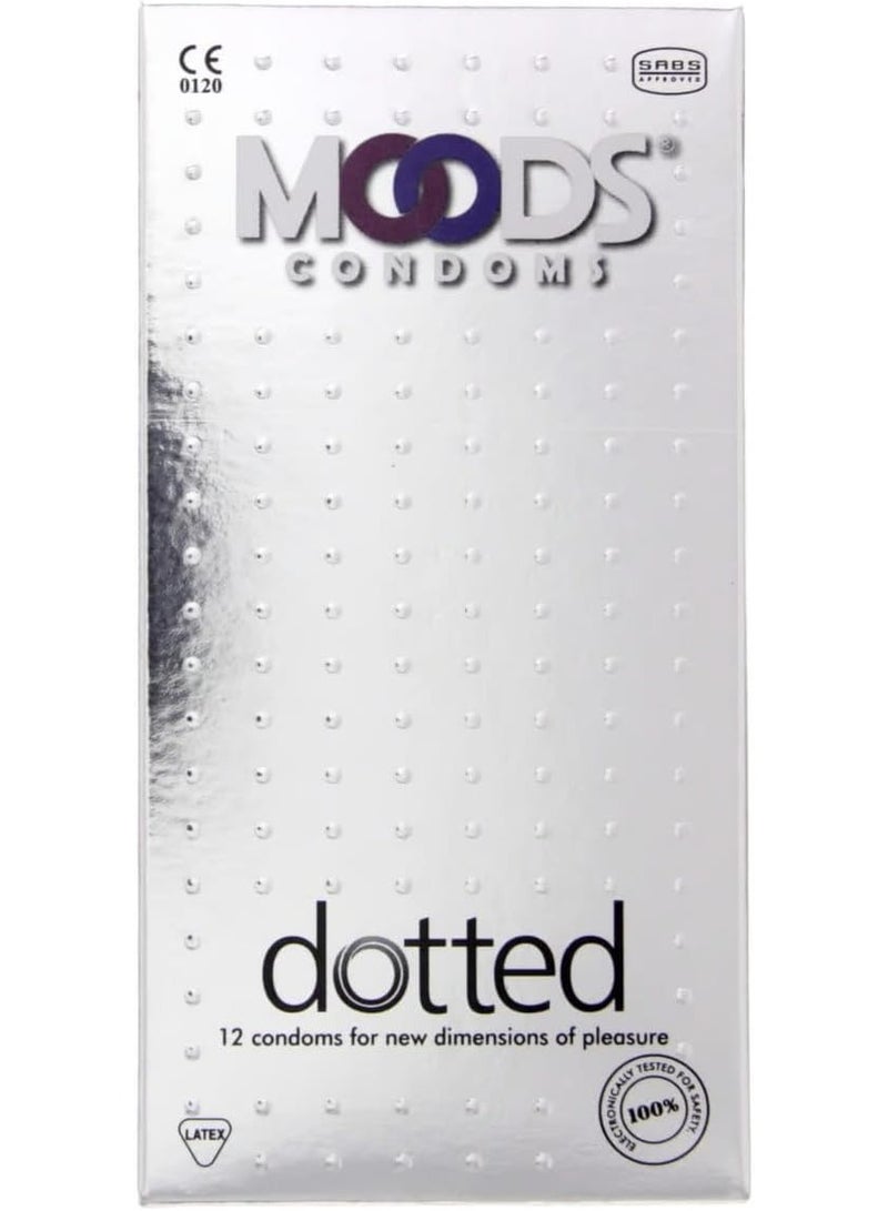Moods Dotted Condoms, 12 Pieces. - Image 1
