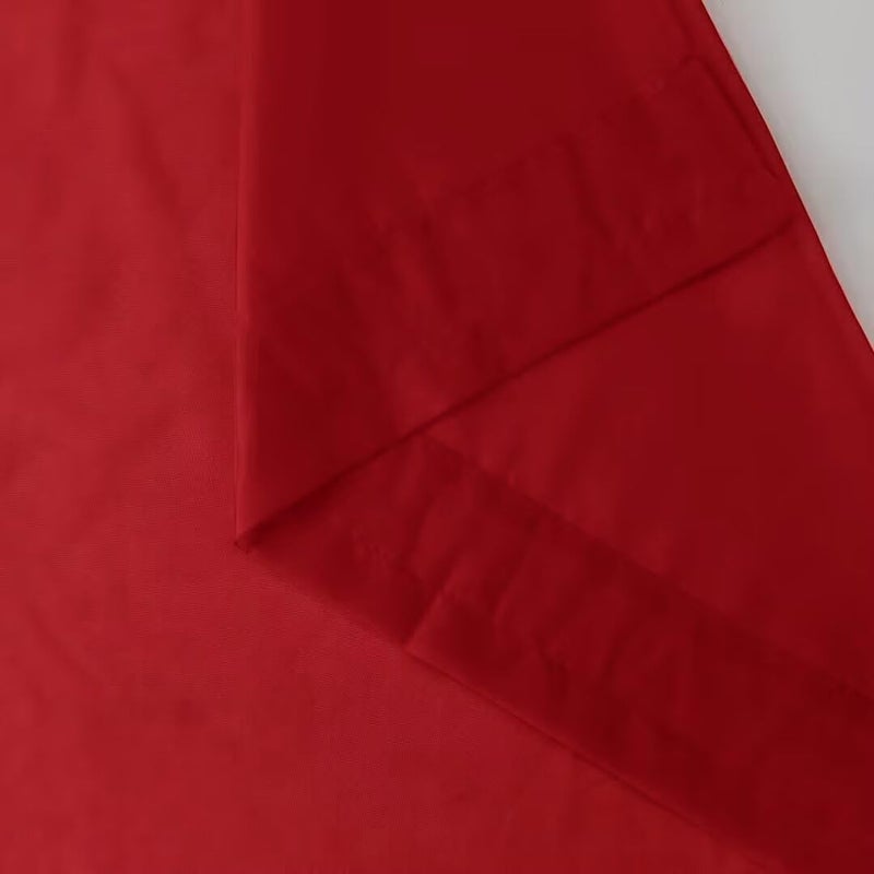 SpaceDresser Sheer Voile Window Treatment Rod Pocket Curtain Panels for Kitchen Bedroom Living Room Drapes Sunlight Filtering Privacy Semi Home Decor Assorted Colors Sizes (Christmas Red, 52 W x 84 L) - Image 5