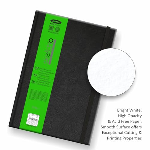 Anupam SketchO Sketchbook Hardbound, Portrait Opening A6 Size, 140 GSM Acid Free Natural Shade Paper with Elastic Closure (96 Pages) (Pack of 2) - Image 2