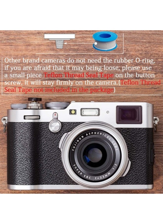 VKO - Wooden Soft Shutter Release Button Compatible with Fujifilm X-T30 X-T3 X100F X-T20 X-PRO2 X-E2S X20 X30 X100T X100S X-E2 X-E3 XPRO-3 X-T10 Camera 12mm Concave Surface Black(Wood Grain Random) - Image 1