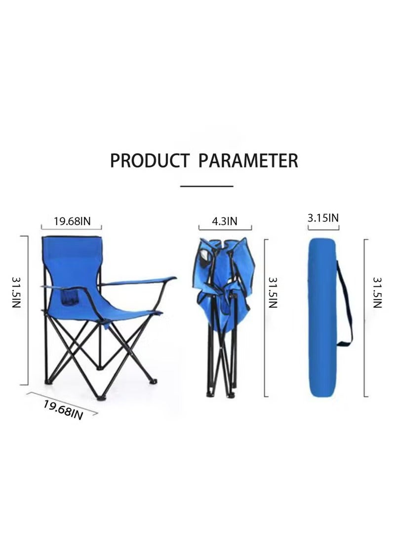CIMIA Camping Chair, Folding Lawn Chair for Adults, Foldable Camp Chair with Cup Holders Portable for Outdoor Fishing, Hiking, Travel, Picnic, Beach, Carrying Bag & Supports 275lbs ,Camouflage  - Image 3