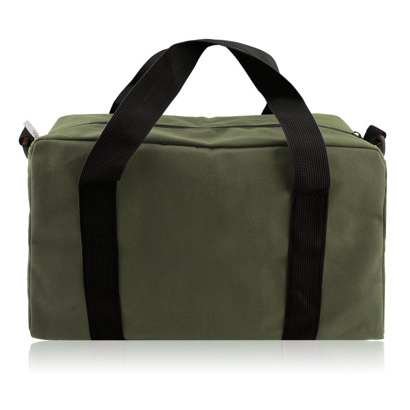 Baizoy Small Tool BagClose Top Wide Mouth Tool Organizer BagLarge Capacity Tool Bags for MenCanvas Tool Storage Bag for Storage Handbag for ScrewdriversWrenchPliers Hand Tools Army Green 12 Inch - Image 2
