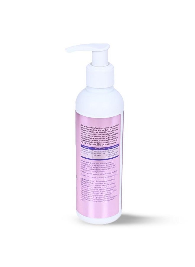 Curl Up Cowash Cleansing Conditioner Mild 2 In 1 Shampoo & Conditioner For Dry Frizzy Wavy & Curly Hair Sulphate Paraben And Silicone Free 200Ml  - Image 4