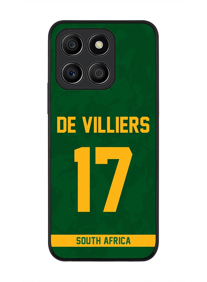 Rugged Black Edge Case for Honor X8b, Slim fit Case Flexible Anti Drop TPU Gel Thin Cover -  Team South Africa Quinton de Kock, Jersey No 12