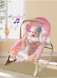 Soft Touch Baby Bouncer Soothing Infant Seat Portable Baby Rocking Chair with Music Baby Swings for Infants Boy and Girl  - Image 2