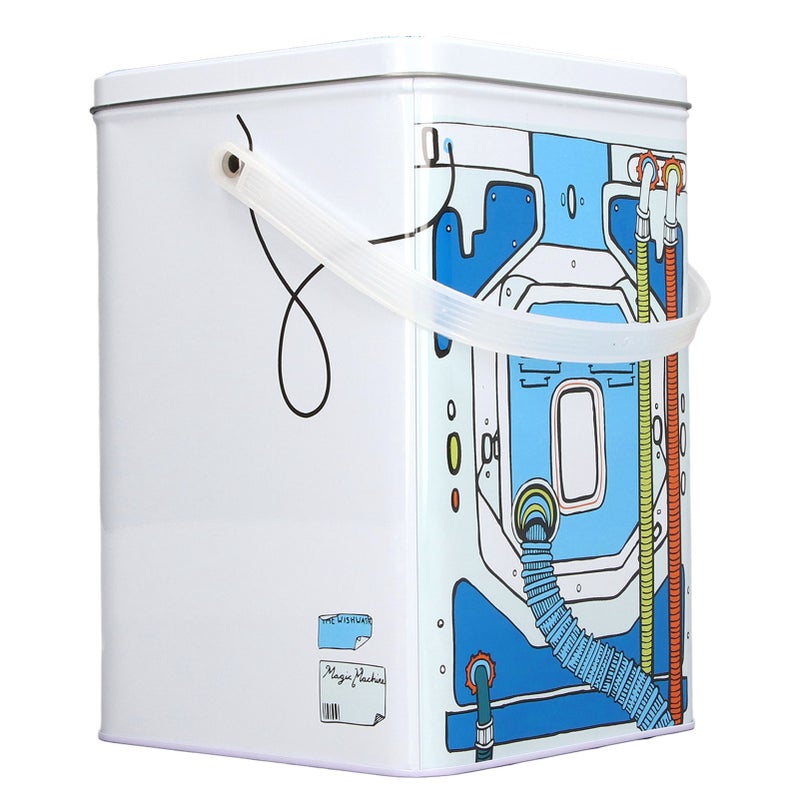 Laundry Powder Container: Iron Anti-Rust Material With Perspective Window - Washing Machine Shape Multipurpose Storage Container for Home Bathroom Kitchen Pet Supplies - Image 4