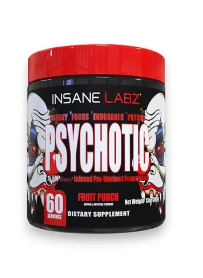 Insane labz Psychotic, Fruit Punch Flavour, 60  Servings 