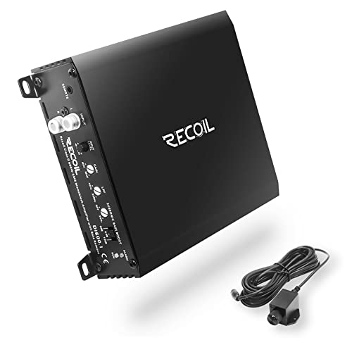Recoil DI600.1 Class-D Car Audio Mono-Block Subwoofer Amplifier, 1200 Watts Max Power, 2/4 Ohm Stable, Mosfet Power Supply, Remote Bass Knob Included - Image 1