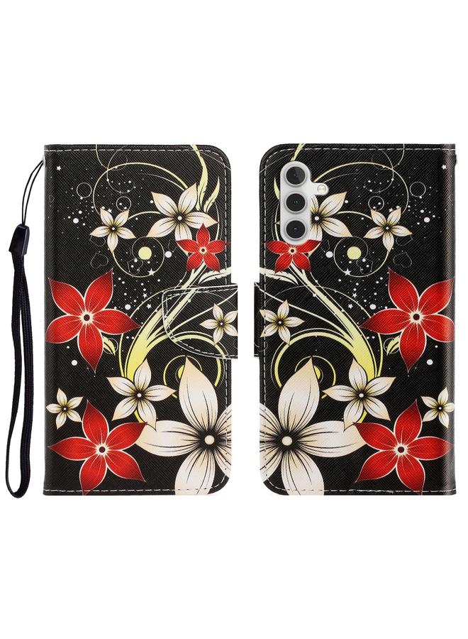 اس-توب جراب لهاتف Samsung Galaxy A13 5G، جراب هاتف جلدي أفقي قابل للطي برسومات ملونة ثلاثية الأبعاد مع حامل وفتحات للبطاقات ومحفظة - Image 1