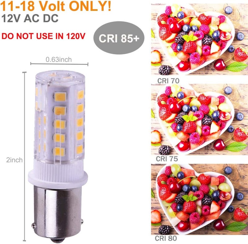 LEMENG 12V BA15S Led Bulbs,1156 1141 2700K Warm White,DC Bayonet Single Contact Base,AC10-18V DC10-30volt for Landscape RV Camper Interior Marine Boat Trailer Lights, 6 Pack - Image 2