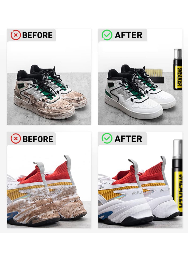 Shoe Cleaner Kit For Sneaker Water-Free Foam Sneaker Cleaner 5.3Oz With Shoe Brush And Shoe Cloth Work On Most Shoes