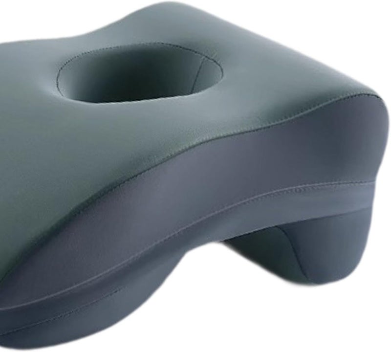 Generic Sleeping Pillow Neck Pad Portable for Office Library,Face Cradle,Support Cushion, Green - Image 4