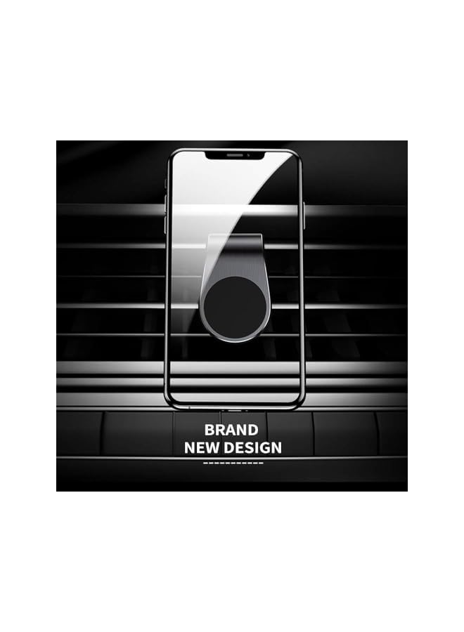 S-TOP 2 Pack Magnetic Phone Car Mount, Air Vent Phone Car Mount, Clip Car Air Vent Magnetic Mount, Hands Free Universal Smart GPS Cell Phone Holder, Universal Car Cellphone Holder (Black) - Image 1