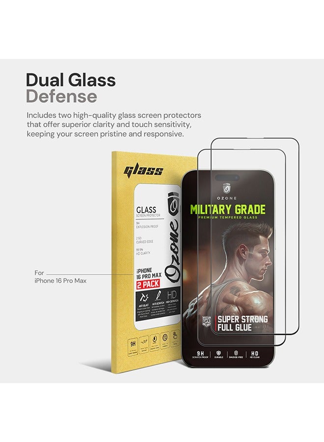 O Ozone 4 in 1 for iPhone 16 Pro Max Case [Compatible with MagSafe]Tempered Glass Screen Protectors, Camera Lens Protector Shockproof Bumper Phone Cover - Image 3