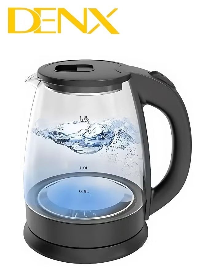 Denx Glass Electric Kettle, Capacity 1.8 Liters, 1500 Watts - Image 2