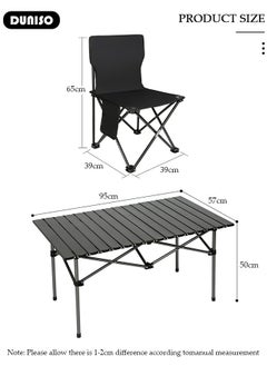 7 Piece Folding Camping Table Chair Set,Aluminum Roll Up Portable Picnic Table Outdoor Lightweight Folding Table with Carry Bag, Portable Folding Travel Table Chair for Outdoor Indoor Picnic Party BBQ Hiking Patio Garden Backyard(1*Table&6*Chairs) - pzsku/Z0199632EC103EAFA16F0Z/45/_/1739003561/def03df6-f48d-4549-9075-f8d8c95b7f1a