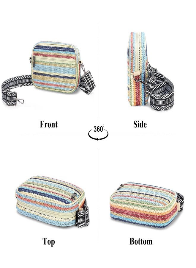 BBORGDC Summer Straw Phone Crossbody Bag for Women, Lightweight Boho Crossbody Purse with Adjustable Strap, Small Travel & Vacation Shoulder Bag - Image 4