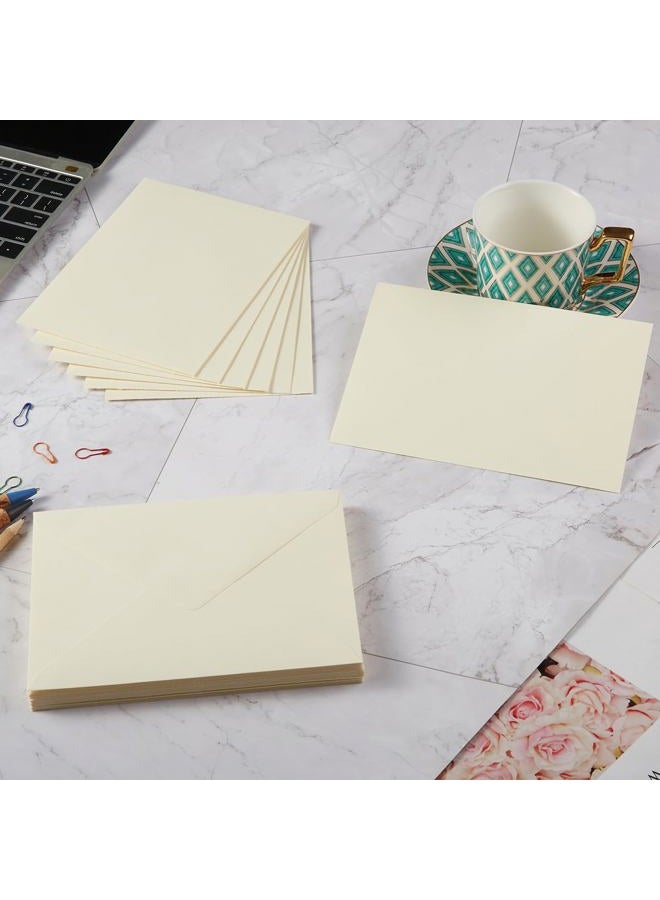Toperd Pack of 50 A6 Envelopes, 4 x 6 Greeting Card, Birthday Party, Photos, Baby Shower and Wedding Invitation Cards, 16 1/2 x 4 3/4 Inch (Cream) - Image 3