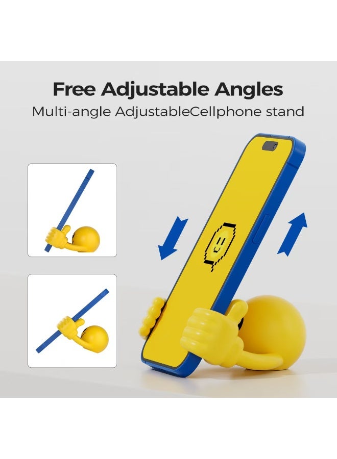 LumiArk Cute Smile Face Phone Stand 360 Rotating Thumbs Multi Angle Adjustable Broad Compatibility - Image 4