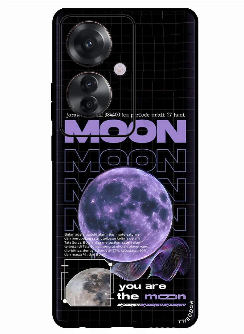 Theodor Protective Case Anti Scratch Shock Proof Bumper Cover For Oppo Reno 11F you are the moon - Image 1