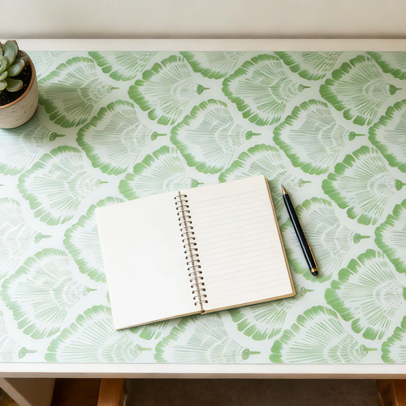 Kimhan Drawer and Shelf Liner - Green Banana Leaf Pattern,Non Adhesive Non Slip Waterproof Easy-Clean Liner for Kitchen Cabinet, Refrigerator, Bathroom, Pantry Storage Drawers, 12 in x 20 Ft. - Image 3