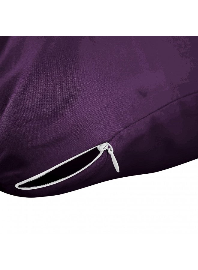 EVOLIVE Ultra Soft Microfiber Body Pillow Cover/Pillowcases 21"x54" with Hidden Zipper Closurer (21"x54" Body Pillow Cover, Purple) - Image 3