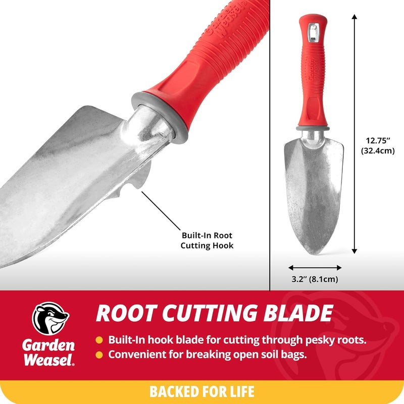 أداة المجرفة اليدوية Garden Weasel 91365، للحفر والزراعة والغرس، مقبض مريح، مقاوم للطقس والصدأ، ضمان مدى الحياة - Image 5