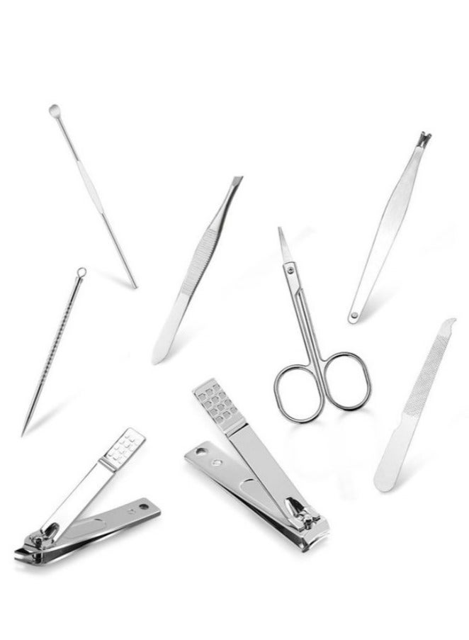 8-Piece Stainless Steel Manicure and Pedicure Nail Clipper Set Suitable for Manicure and Pedicure at Home and During Travel Red - Image 3