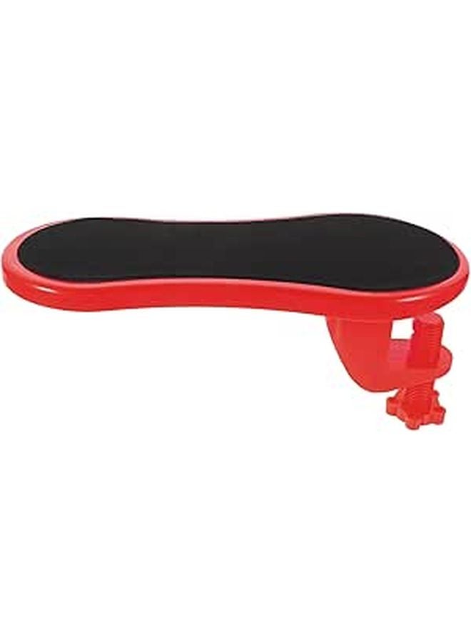 Ergonomic Mouse Pad with Wrist Support Red Fabric Surface for Office Desk and Workstation Comfort - Image 1