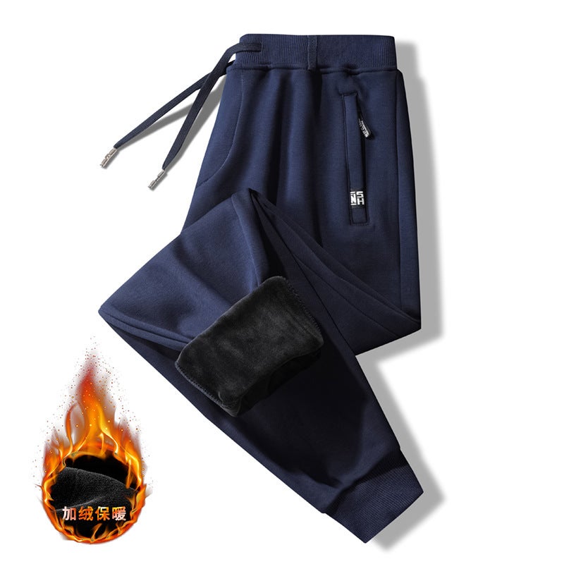 2025 Classic Pure Cotton 95 Cotton Casual Pants Business Executive Sports Fleece-Lined Middle-Aged And Elderly Light Version - Image 2