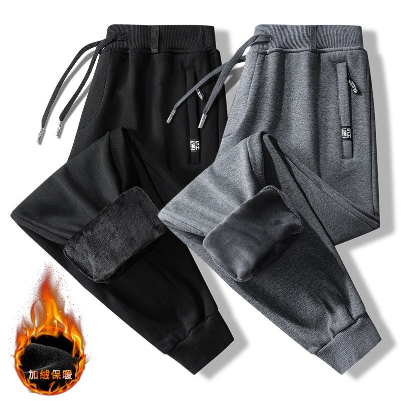 2025 Classic Pure Cotton 95 Cotton Casual Pants Business Executive Sports Fleece-Lined Middle-Aged And Elderly Light Version - Image 4