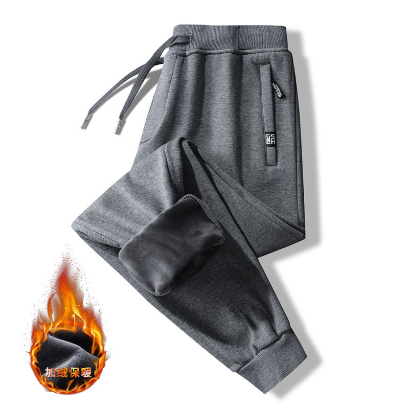 2025 Classic Pure Cotton 95 Cotton Casual Pants Business Executive Sports Fleece-Lined Middle-Aged And Elderly Light Version - Image 5