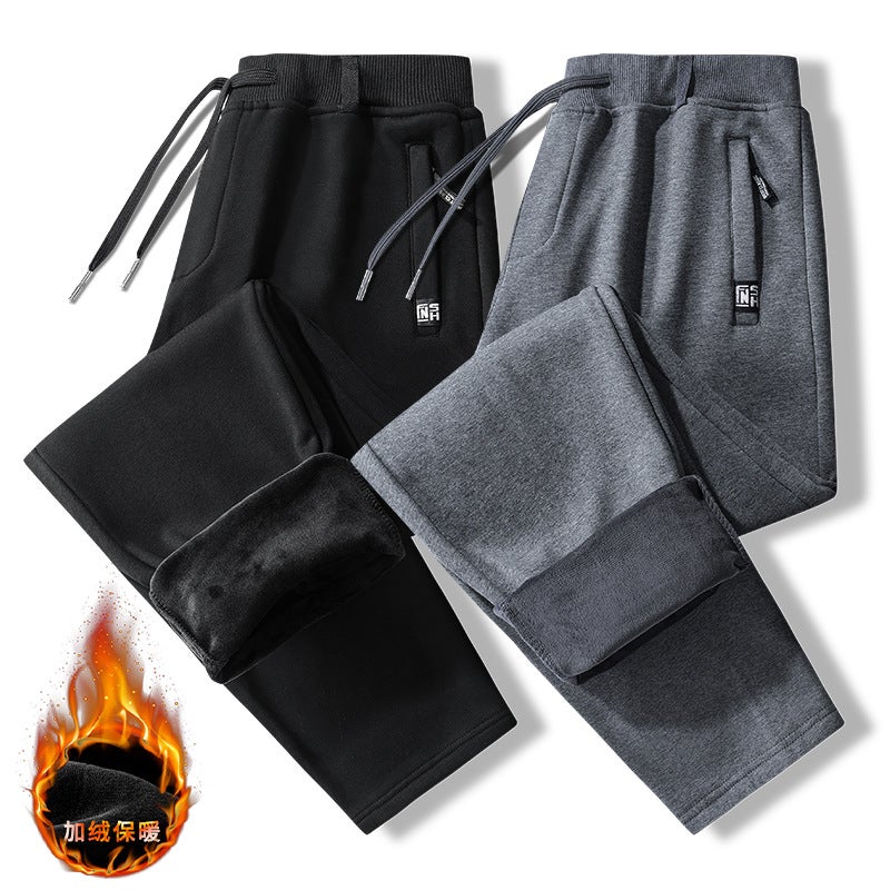 2025 Classic Pure Cotton 95 Cotton Casual Pants Business Executive Sports Fleece-Lined Middle-Aged And Elderly Light Version - Image 3