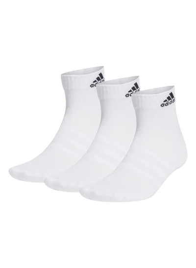 adidas جوارب تدريب C Spw Ank 3P بيضاء للجنسين مقاس 10K - 11.5K