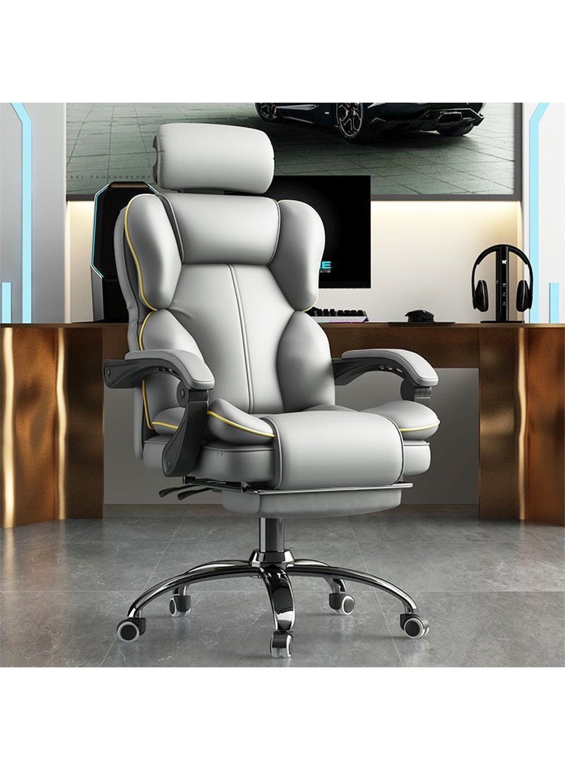 GT-Wheel Ergonomic Desk Computer Chair High Back Gaming Office Chair with Lumbar Support Adjustable Swivel Retractable Footrest and Arm-Rest - Image 1