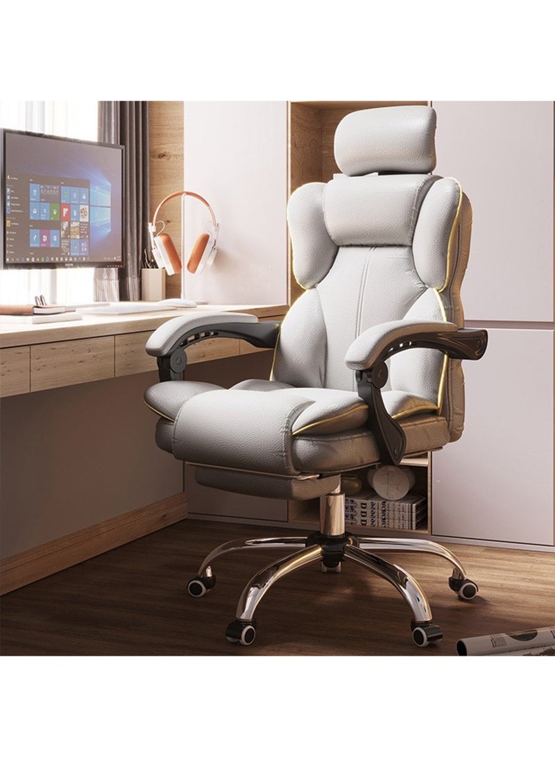 GT-Wheel Ergonomic Desk Computer Chair High Back Gaming Office Chair with Lumbar Support Adjustable Swivel Retractable Footrest and Arm-Rest - Image 2