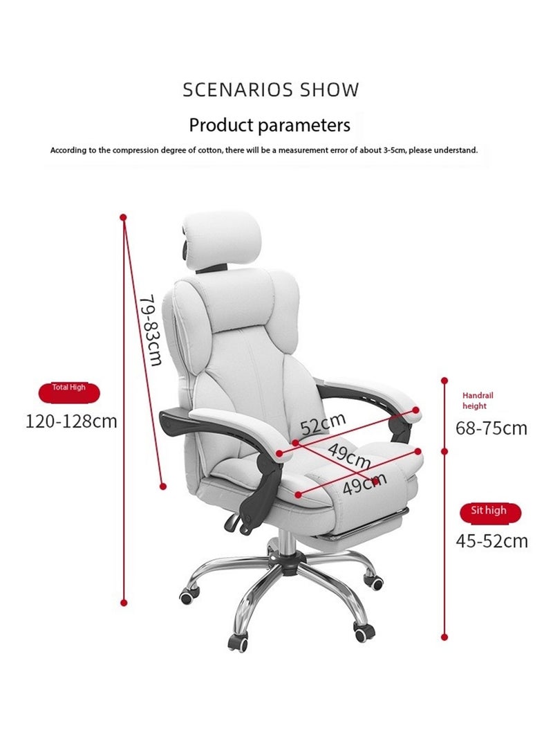 GT-Wheel Ergonomic Desk Computer Chair High Back Gaming Office Chair with Lumbar Support Adjustable Swivel Retractable Footrest and Arm-Rest - Image 5