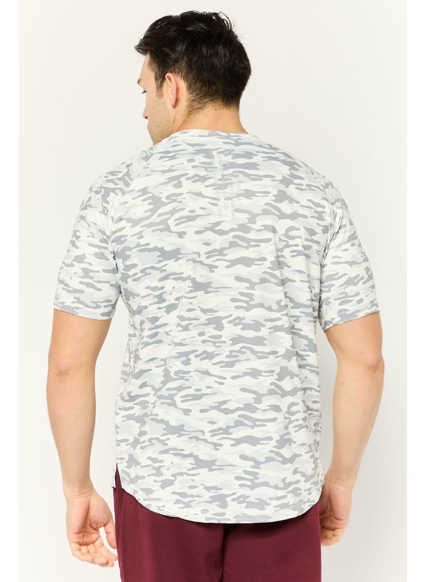 Kenneth Cole Men Crew Neck Long Sleeve Camouflage T Shirt, Multicolor  - Image 3