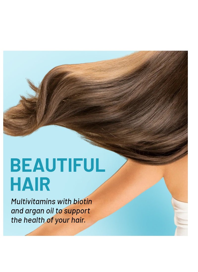 Wins Town - Hair Skin Nails Vitamins Vegetarian Gummies,Optimal Solutions Hair, Skin & Nails Vitamin Gummies with Biotin - Image 1