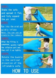 Generic Portable Inflatable, Waterproof Lounger Air Sofa Chair For Beach (assorted color)  - Image 5