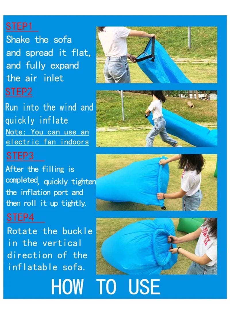 Generic Portable Inflatable, Waterproof Lounger Air Sofa Chair For Beach (assorted color)  - Image 5