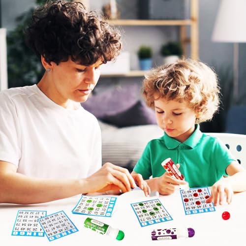 SEETOOOGAMES Disposable Bingo Cards Bulk- 1on Blue Paper (100 Books of 5 Sheets) for Large Groups - Image 2