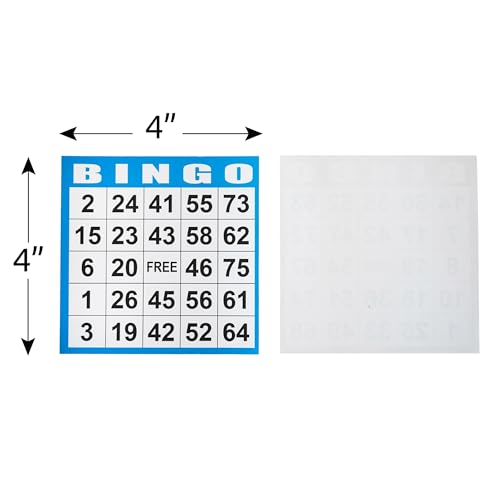 SEETOOOGAMES Disposable Bingo Cards Bulk- 1on Blue Paper (100 Books of 5 Sheets) for Large Groups - Image 3