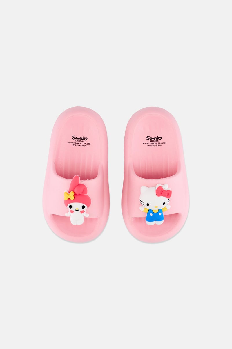 Sanrio Toddlers Girl Hello Kitty Slip On Slippers, Pink  - Image 3