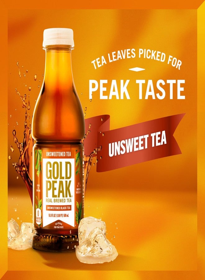 Coca-Cola Gold Peak Tea, Unsweet Tea, 16.9 fl oz, 6 Pack - Image 5