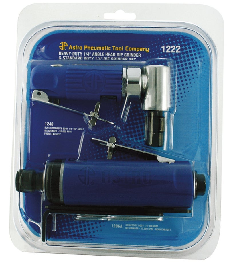 Astro 1222 Blue Composite Body Angle and Medium Die Grinder 14Inch